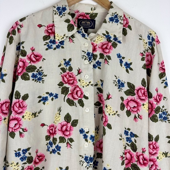 British Khaki by Robert Lighton Floral Blouse - Picture 2 of 6